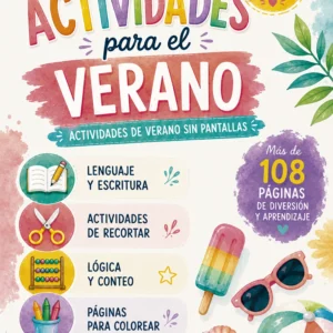 Kit de Verano para Niños y Niñas 3-5 Años | Cuaderno de Actividades Imprimible PDF